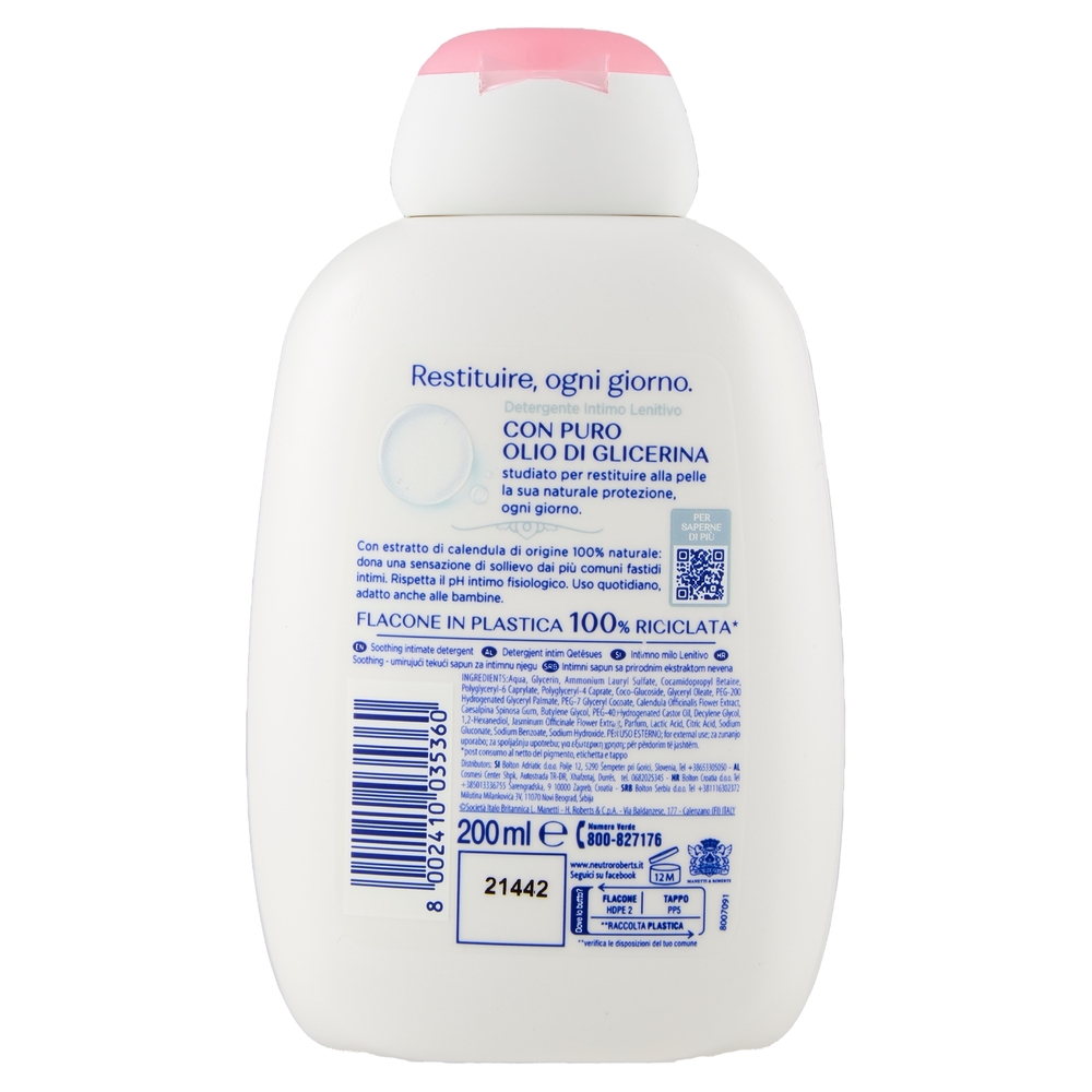 Neutro Roberts intimo lenitivo con estratto di calendula 200 ml